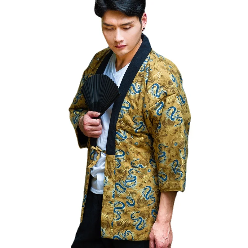 Traditional Winter Japanese Clothing - Kimono kış Haori erkekler japon geleneksel
