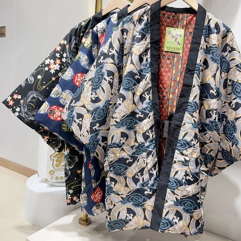 Traditional Winter Japanese Clothing - Kış Hanten Mont Erkekler Kadınlar için