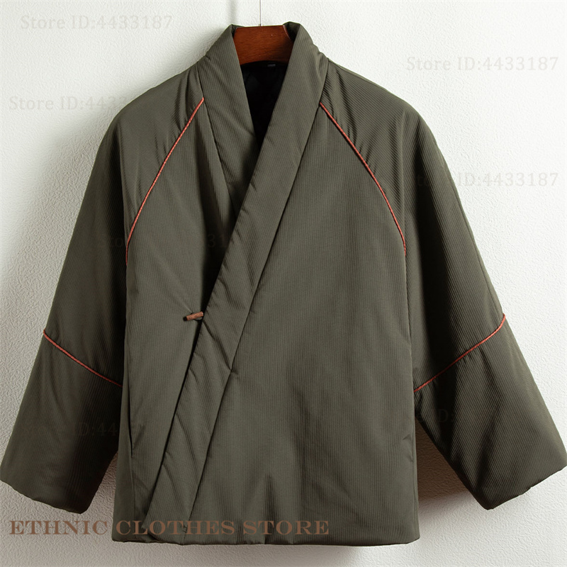 Traditional Winter Japanese Clothing - Büyük Boy 3XL 4XL Erkek Pamuklu