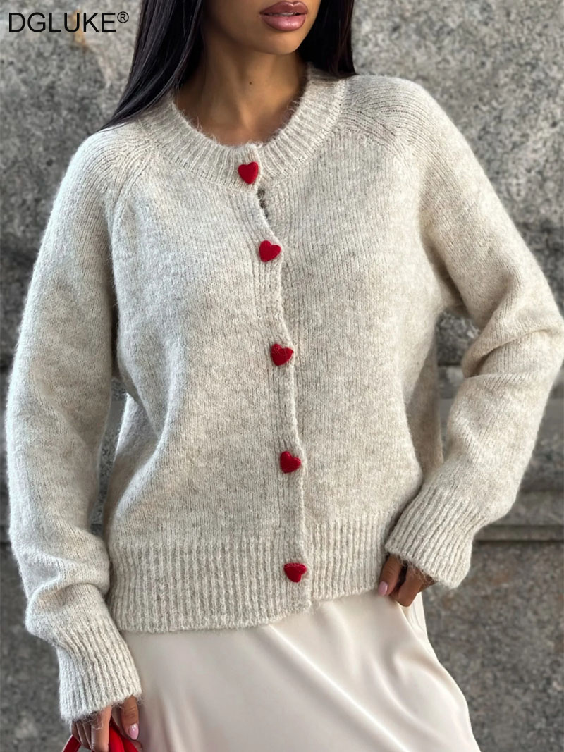 Winter Clothing Zara - DGLUKE Ekip Boyun örgü hırka Kadınlar