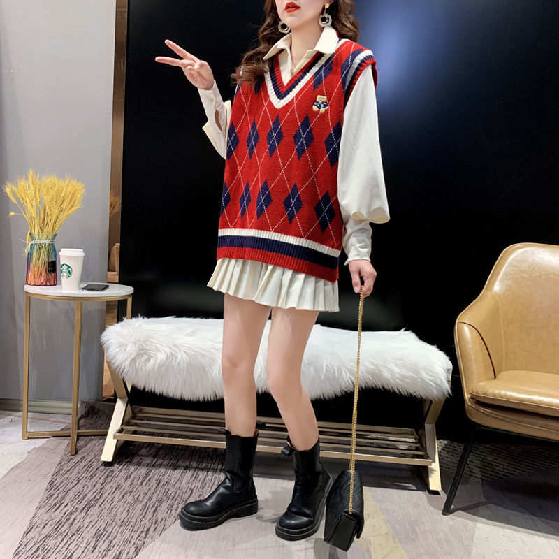 Kadınlar için Kırmızı Örgü Yel - Winter Clothing Trends incelemesi ve fiyatı