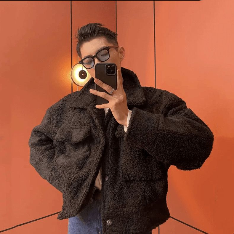 2024 yeni erkek kuzu peluş cek - Winter Clothing Trends incelemesi ve fiyatı