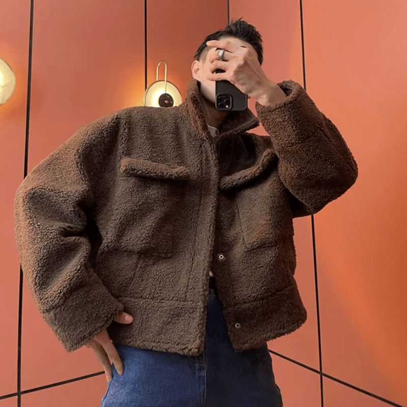 2024 yeni erkek kuzu peluş cek - Winter Clothing Trends incelemesi ve fiyatı